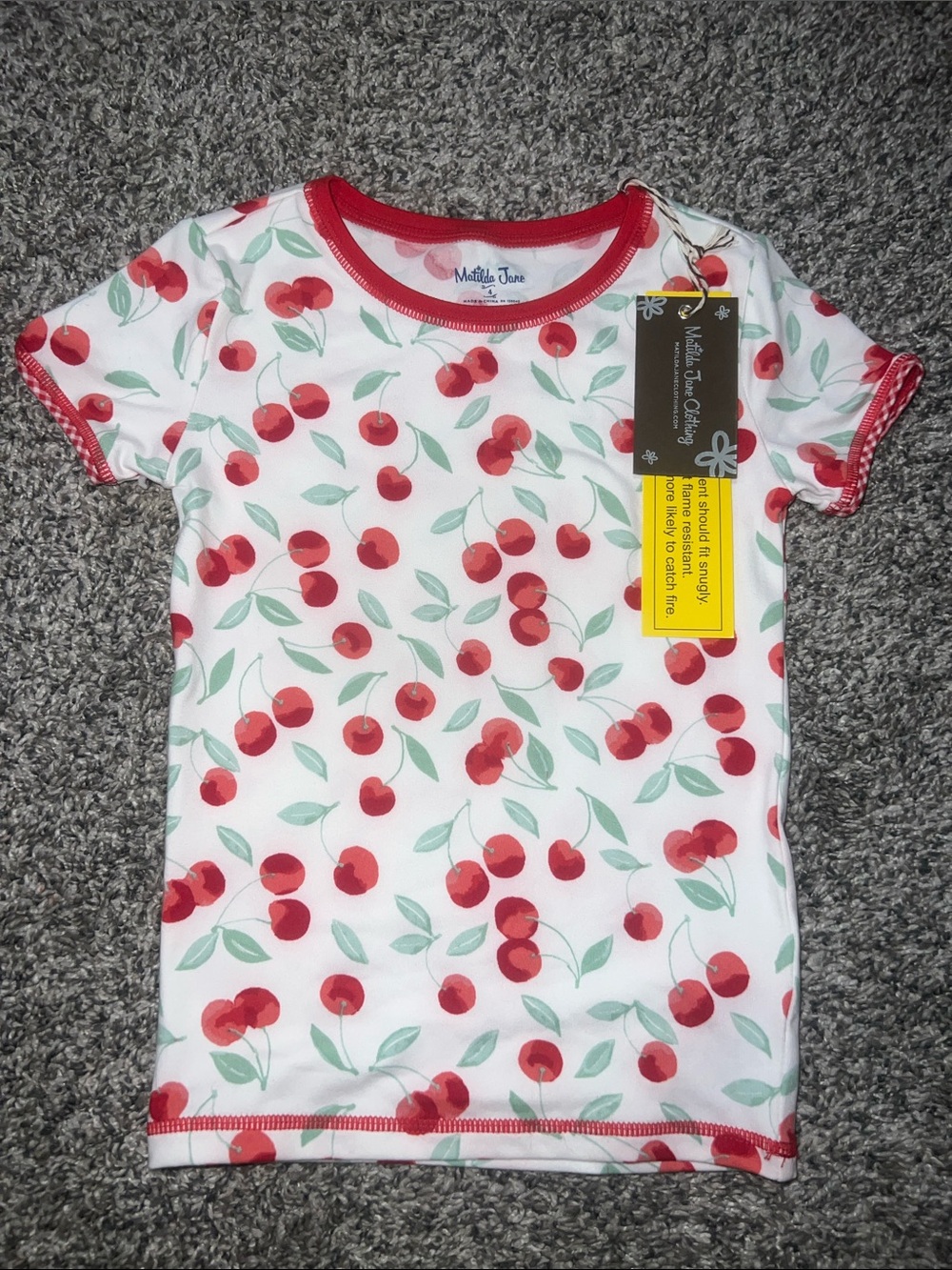 Matilda Jane Red Cherry Print Short Sleeve Tee
